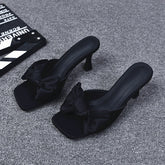 LBSFY  -  Luxury Designer Summer High Heel Women Slipper Fashion Elegant Butterfly-knot Slides Ladies Sexy Party Dress Sandal Pumps Shoes